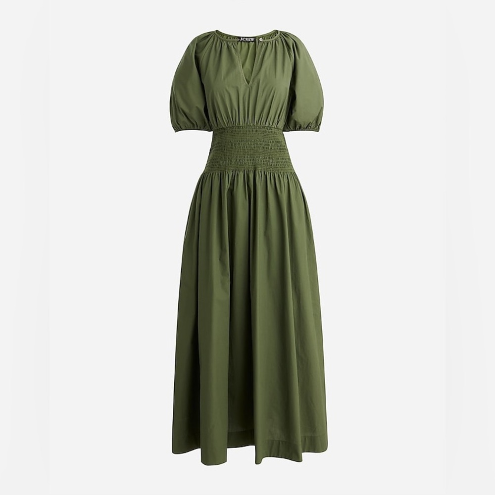 J.Crew Provence smocked-waist midi dress - Size Large